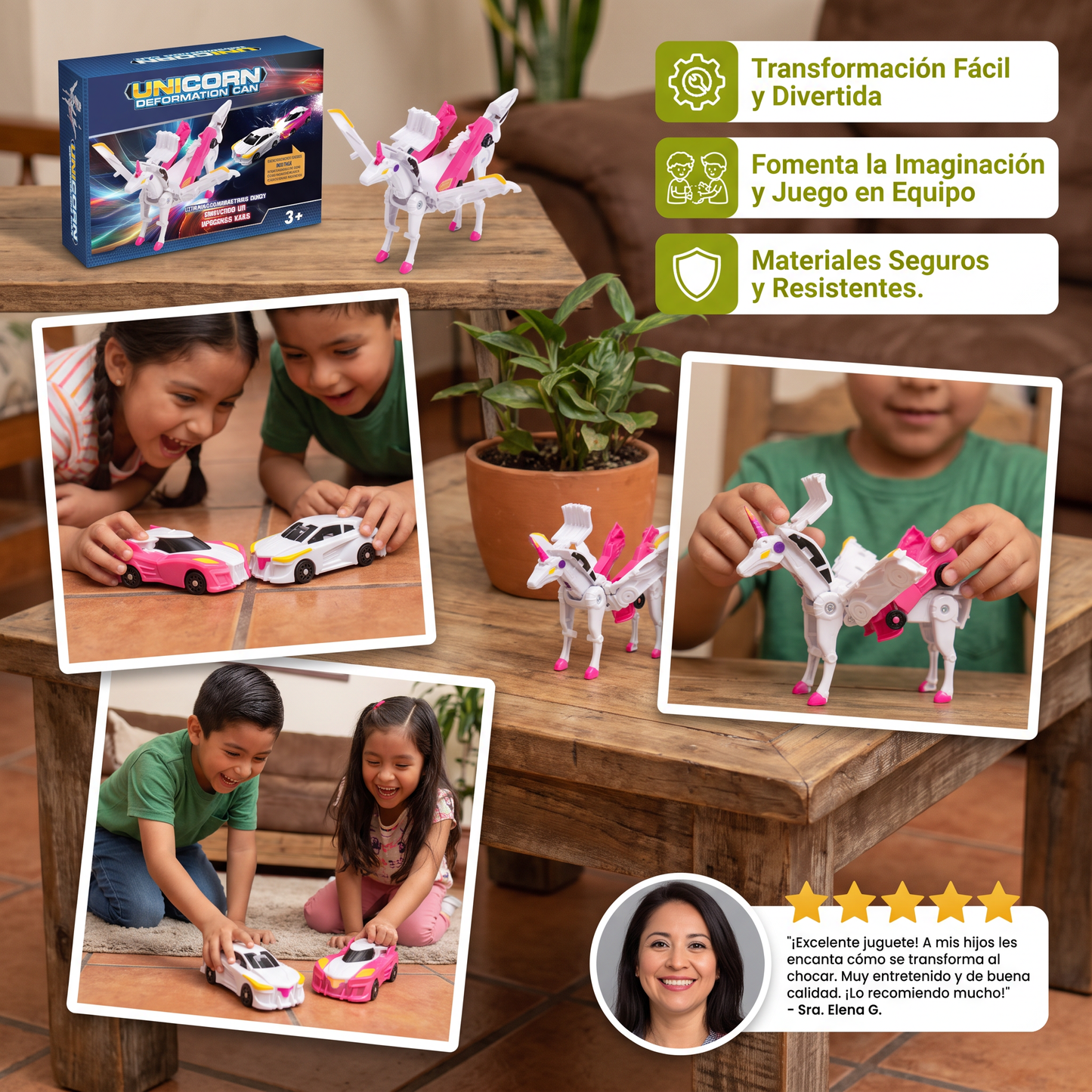 Autos De Juego Transformables De Unicornio