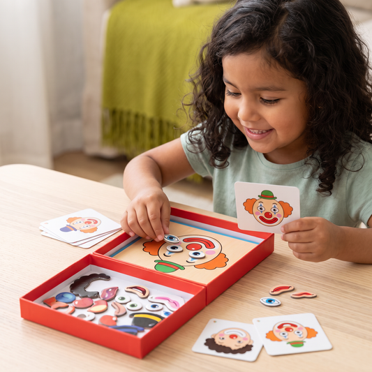 Rompecabezas Educativo De Expresiones Faciales Para Niños