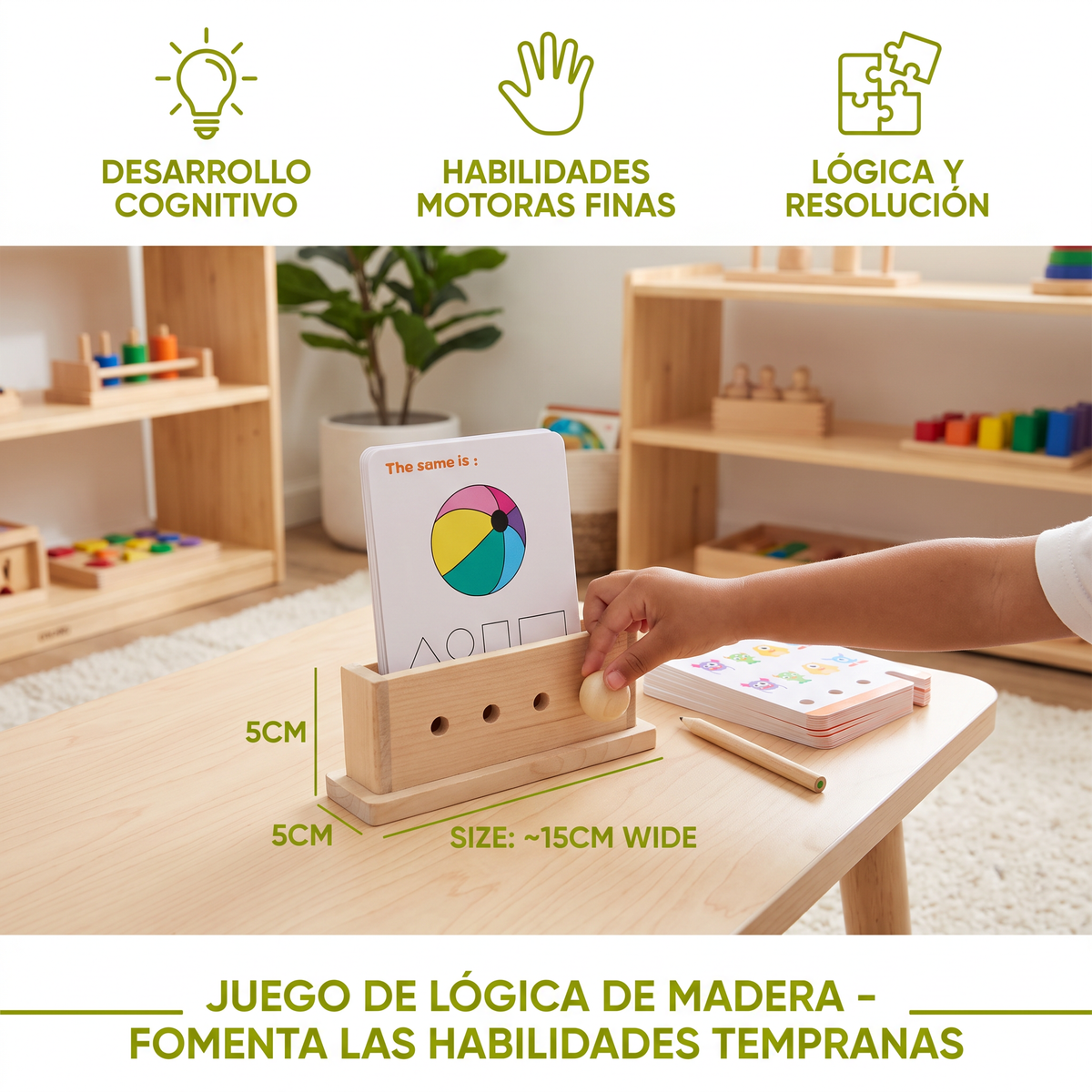 Juego De Lógica De Madera Para Niños – Fomenta Las Habilidades Tempranas