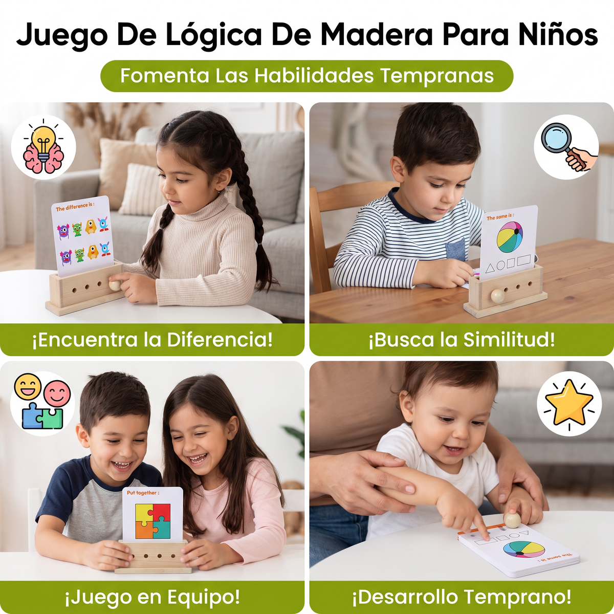 Juego De Lógica De Madera Para Niños – Fomenta Las Habilidades Tempranas