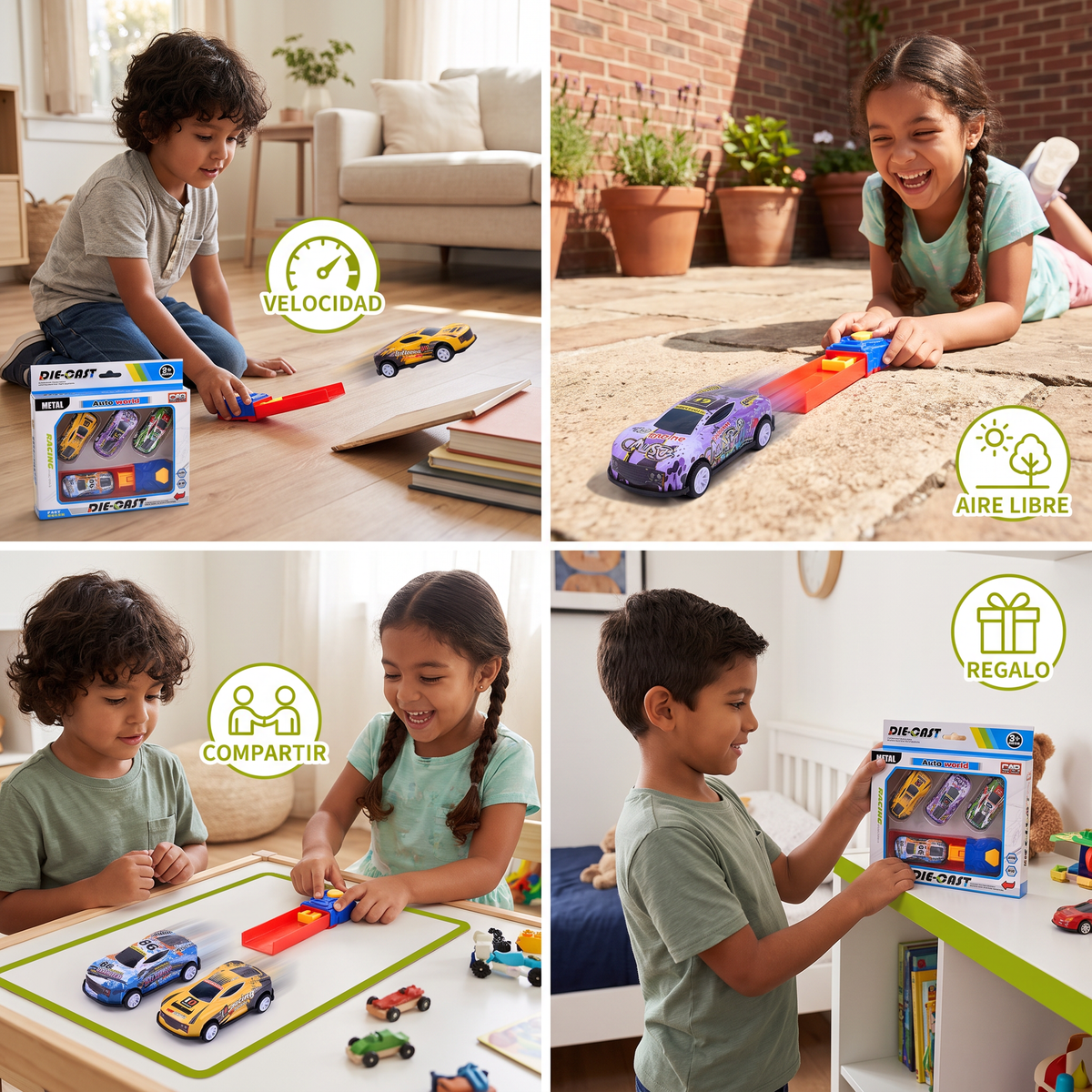 Set De Juego De Carreras Con Catapulta Para Autos