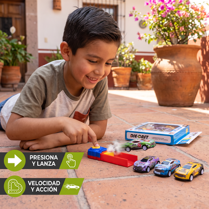 Set De Juego De Carreras Con Catapulta Para Autos