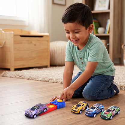 Set De Juego De Carreras Con Catapulta Para Autos