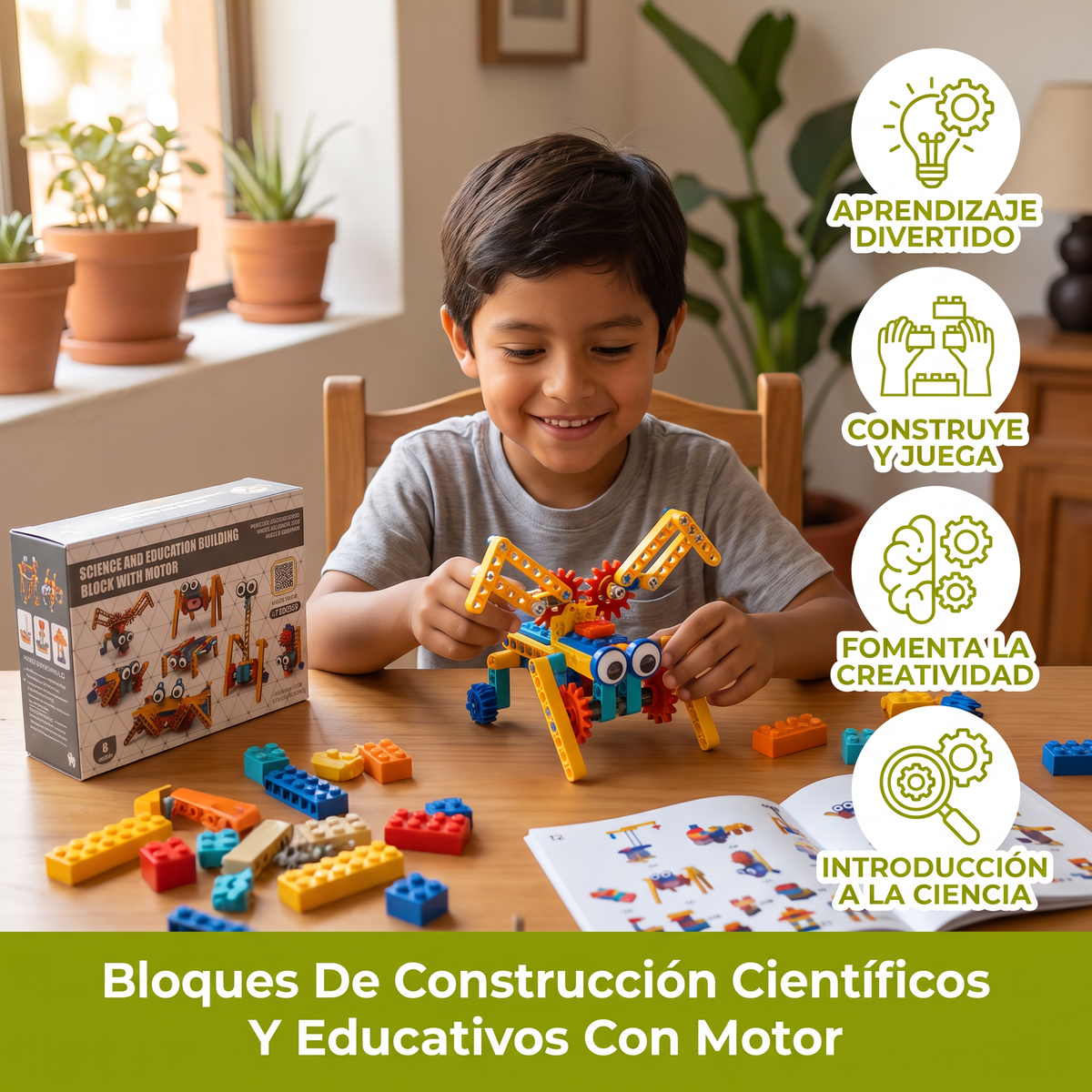 Bloques De Construcción Científicos Y Educativos Con Motor