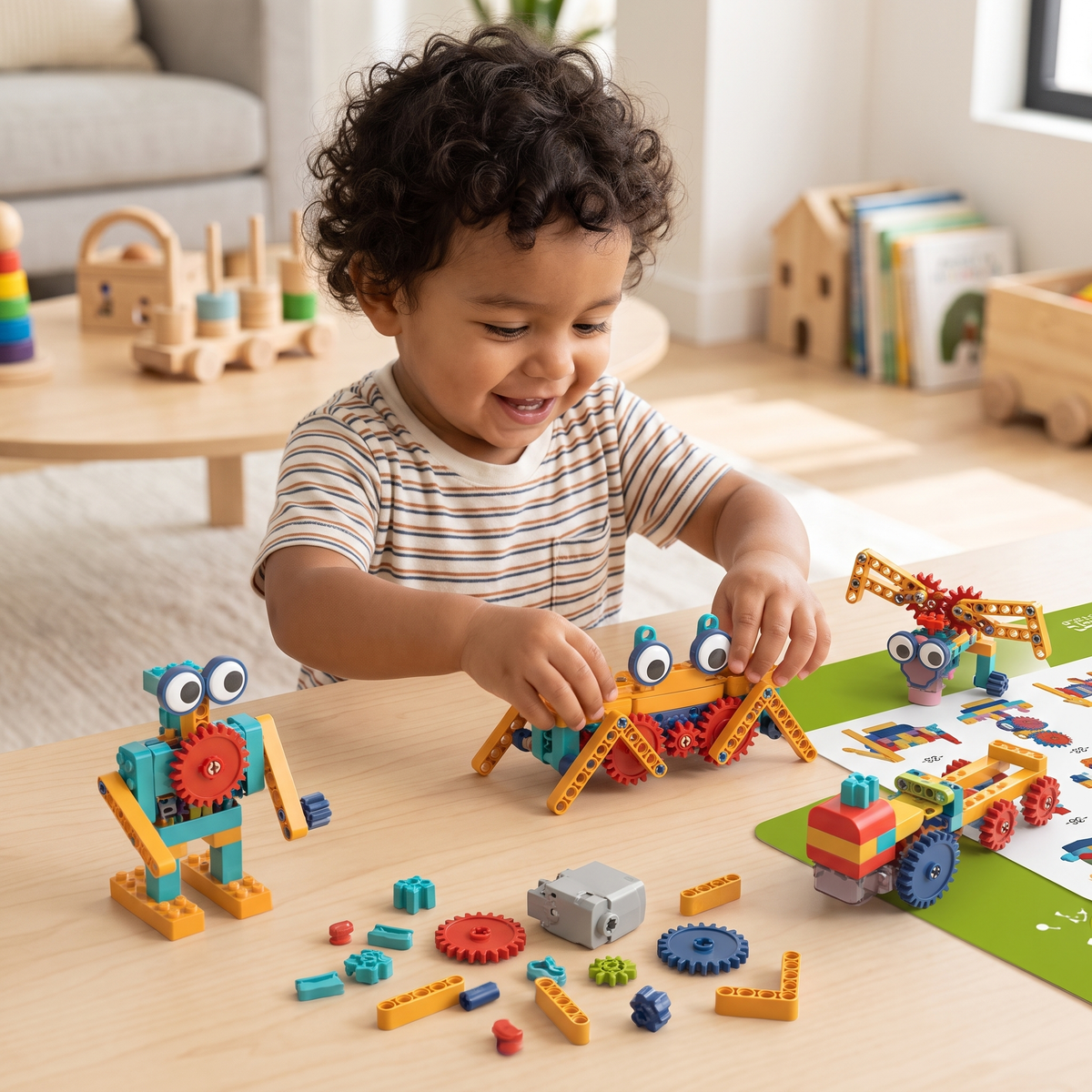 Bloques De Construcción Científicos Y Educativos Con Motor