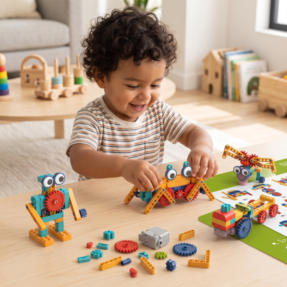 Bloques De Construcción Científicos Y Educativos Con Motor