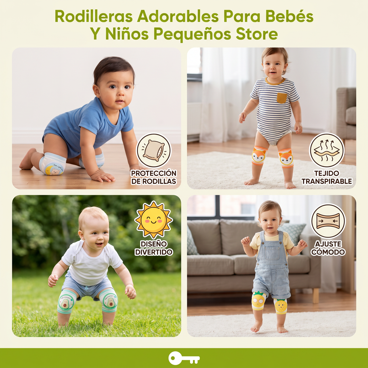Rodilleras Adorables Para Bebés Y Niños Pequeños