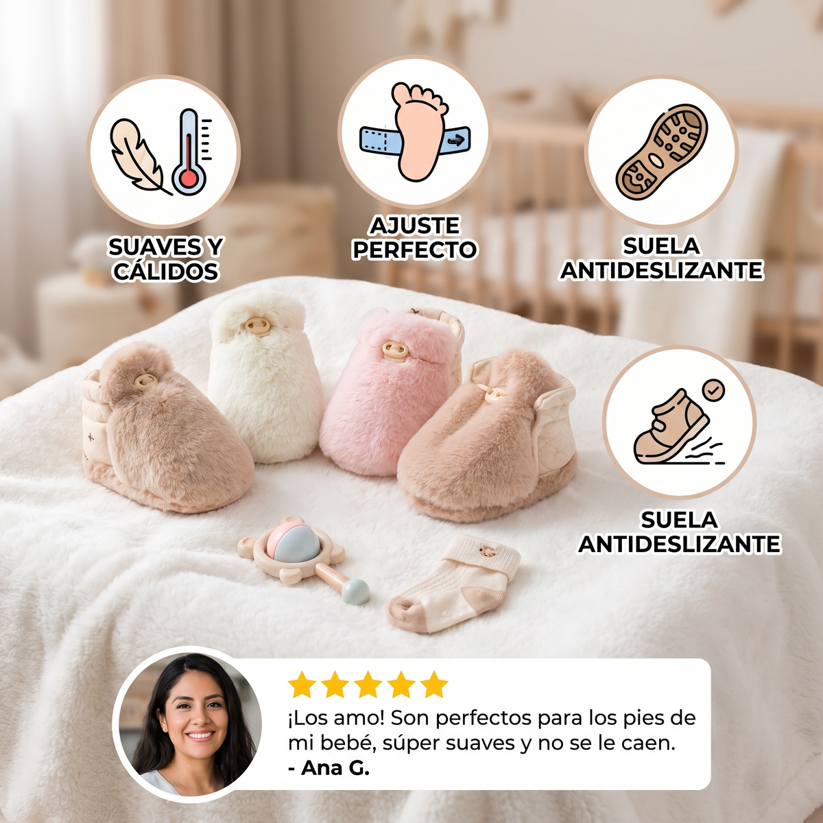 Calcetines Zapato Suaves Y Esponjosos Para Bebés