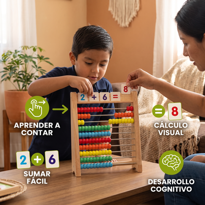 Marco De Conteo De Madera Para Aprender A Contar Y Calcular