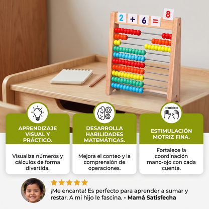 Marco De Conteo De Madera Para Aprender A Contar Y Calcular
