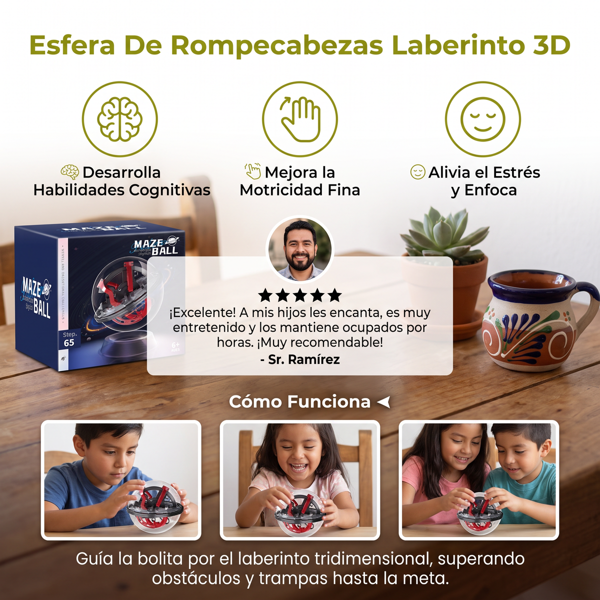Esfera De Rompecabezas Laberinto 3D