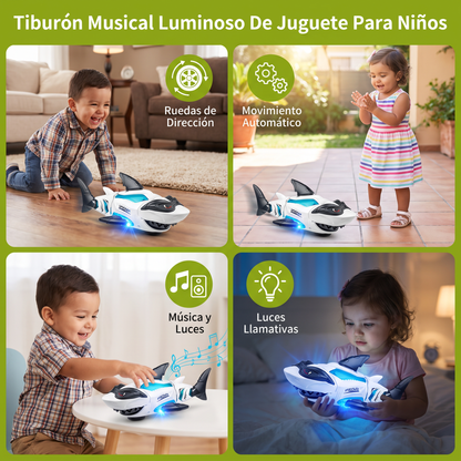 Tiburón Musical Luminoso De Juguete Para Niños