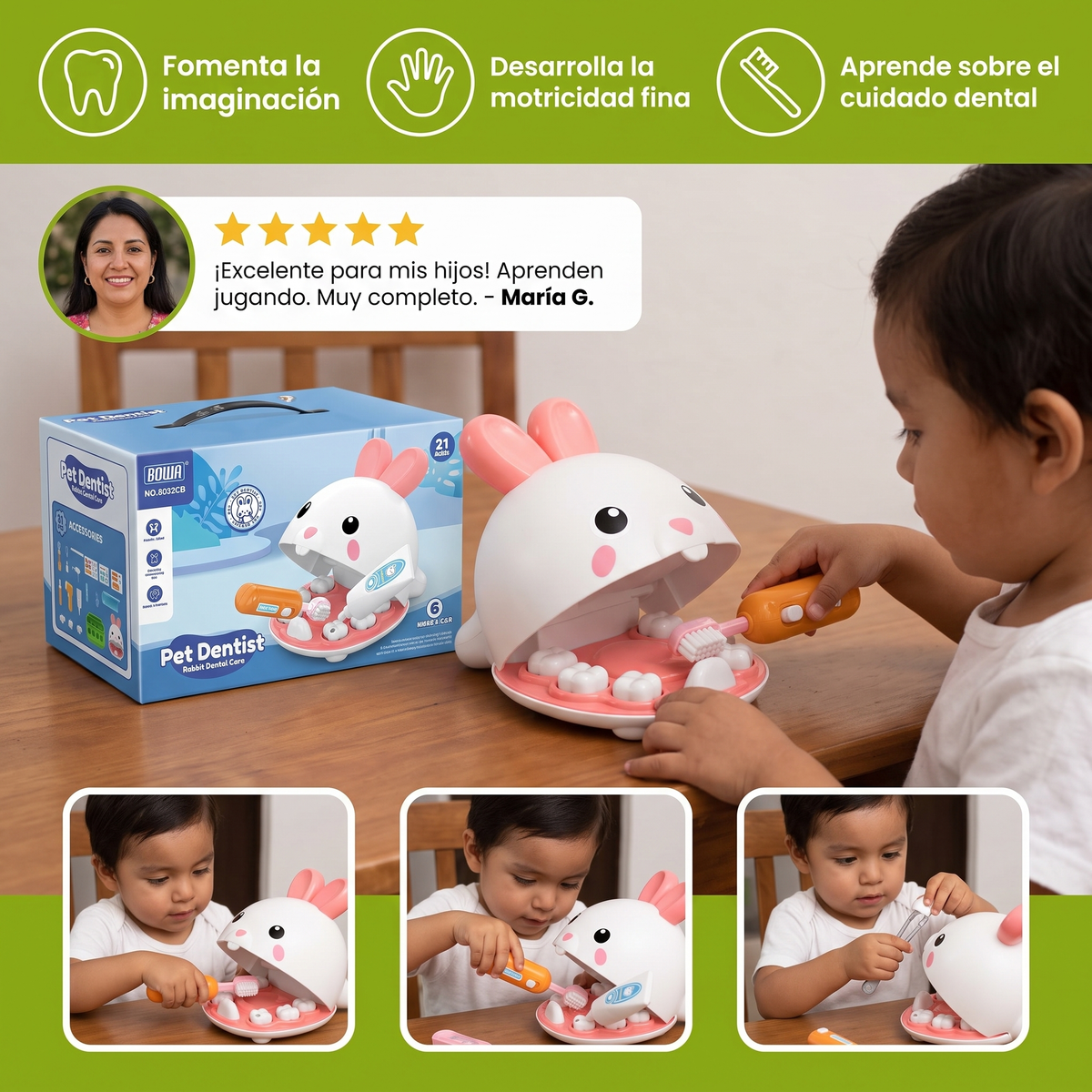 Juego Mini De Dentista Para Conejitos
