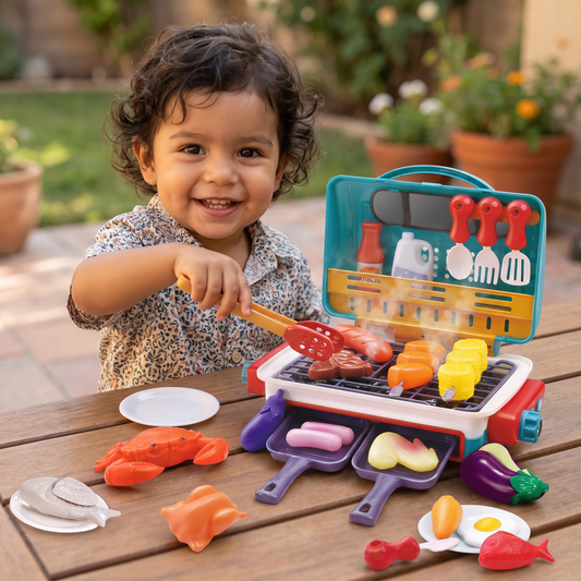 Mi Primer Asador BBQ – Cocina Infantil Con Efecto De Humo Y Alimentos Que Cambian De Color
