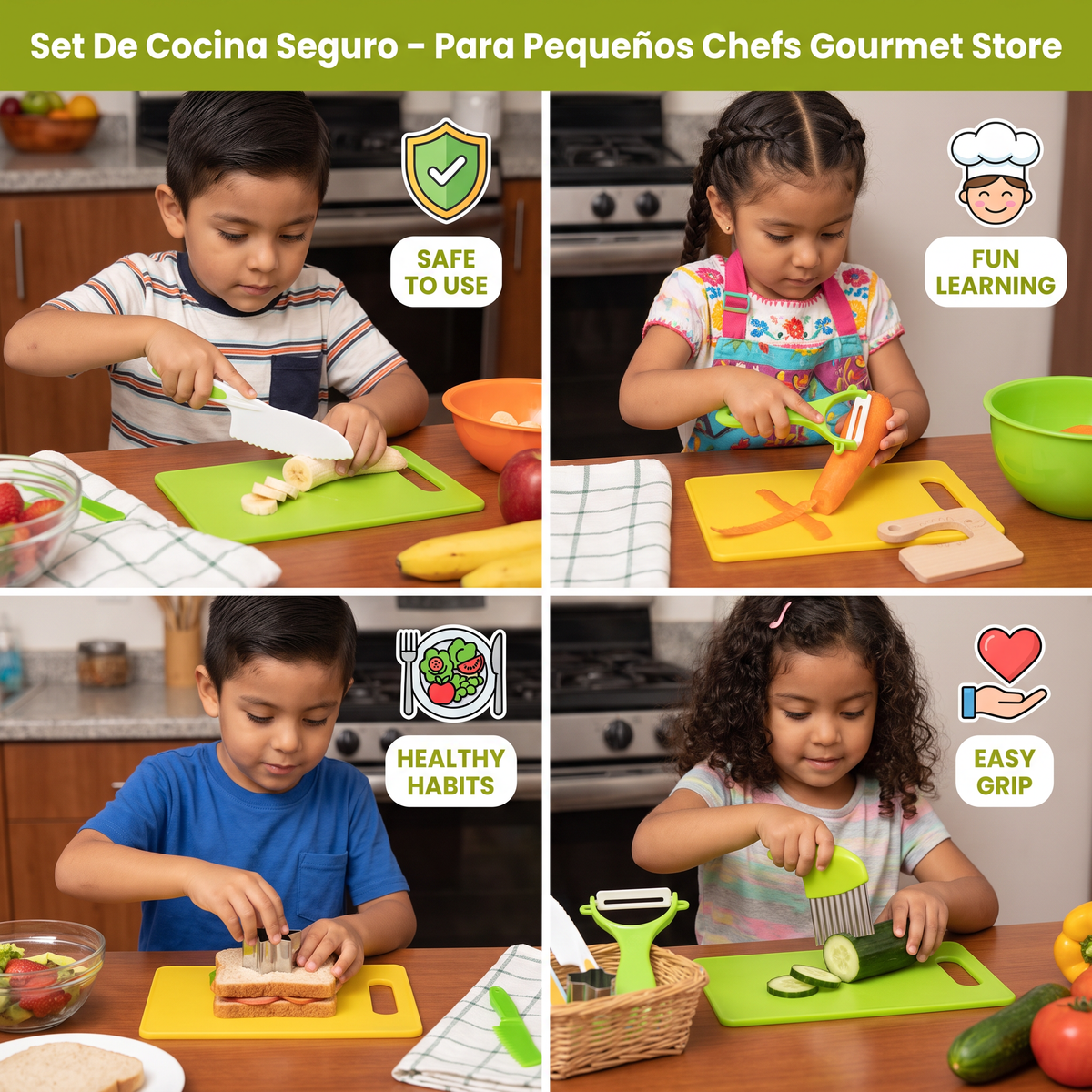 Set De Cocina Seguro – Para Pequeños Chefs Gourmet