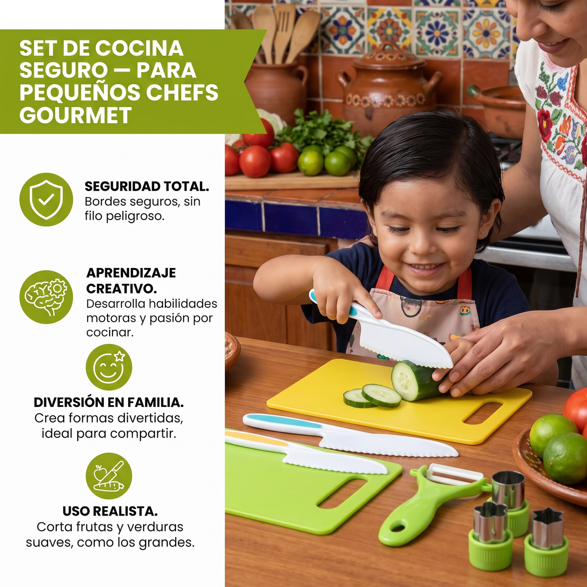 Set De Cocina Seguro – Para Pequeños Chefs Gourmet