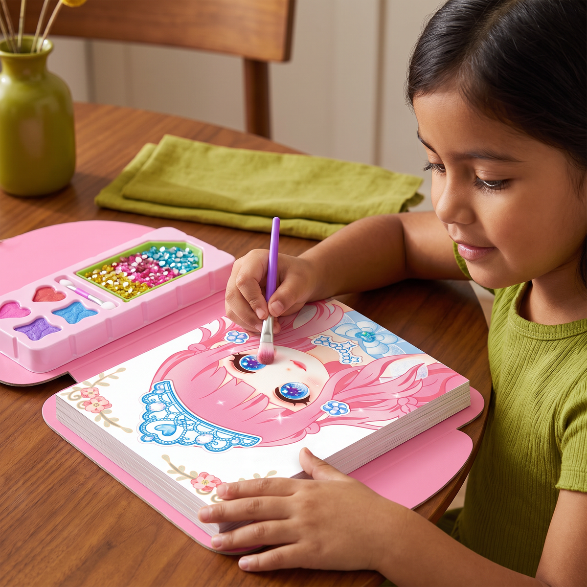 Pintura De Diamantes De Princesas Y Arte Con Foil – Kit Creativo Con Libro Para Colorear