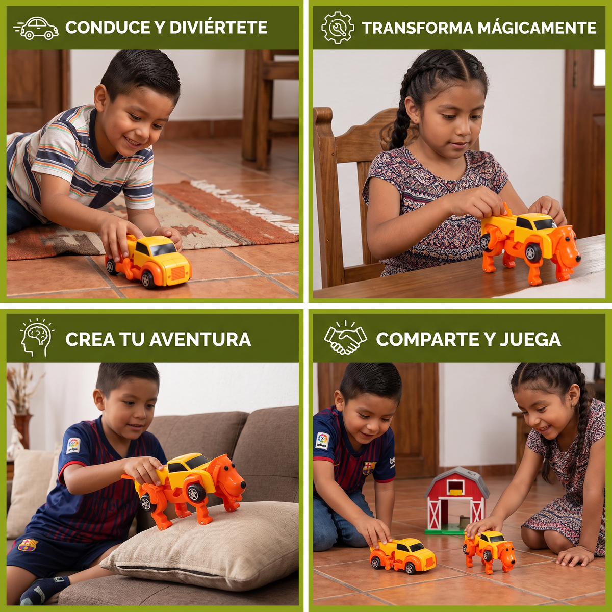 Auto De Transformación De Animales Con Cuerda De Arrastre