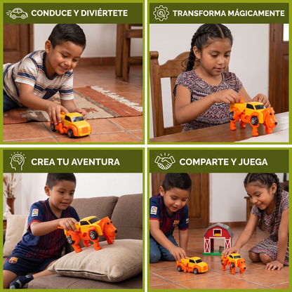 Auto De Transformación De Animales Con Cuerda De Arrastre