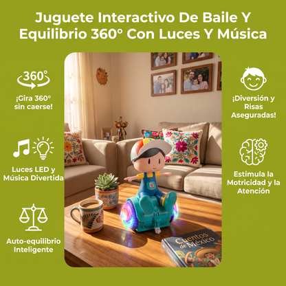 Juguete Interactivo De Baile Y Equilibrio 360° Con Luces Y Música