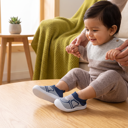 Zapatos Suaves Tejidos Antideslizantes Para Los Primeros Pasos Del Bebé