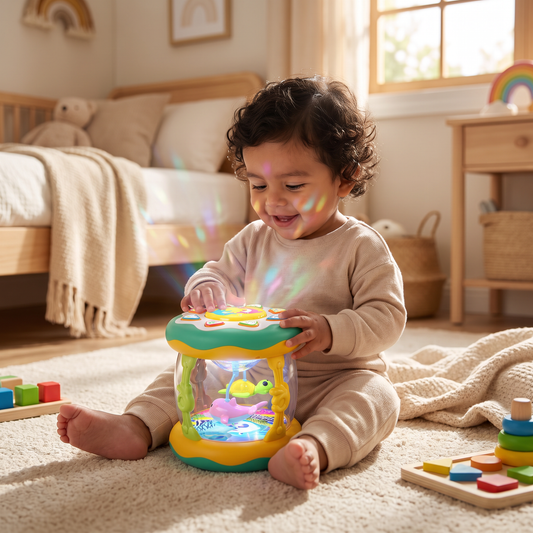 Juguete Musical Interactivo Con Luces – Juguete Sensorial Montessori Con Canciones De Cuna Relajantes