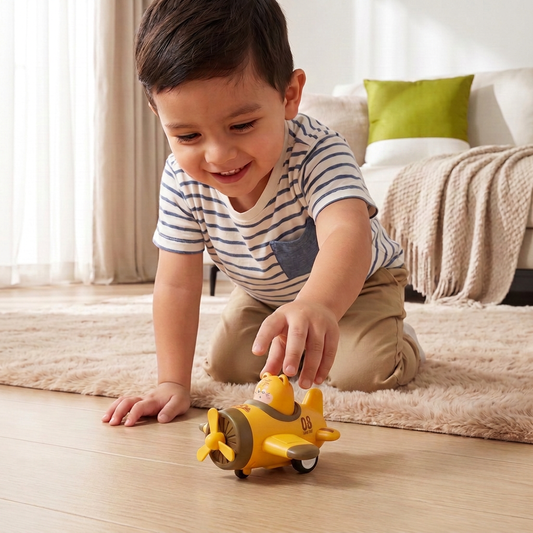 Juguete De Avión Y Camión De Animales Press & Go Para Niños