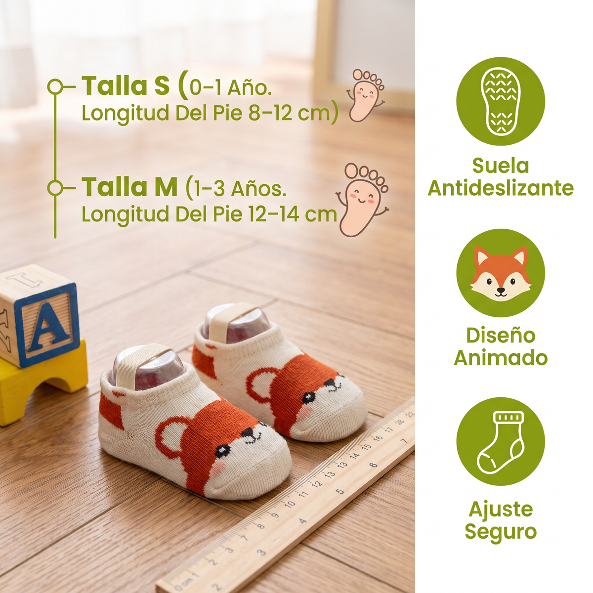 Calcetines Con Suela Antideslizante Y Diseño De Dibujos Animados Para Bebés Y Niños Pequeños