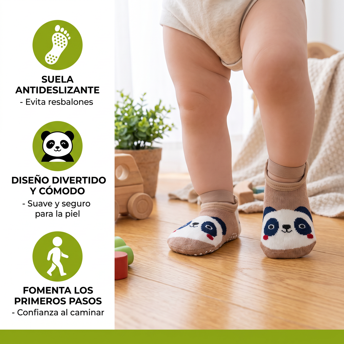 Calcetines Con Suela Antideslizante Y Diseño De Dibujos Animados Para Bebés Y Niños Pequeños