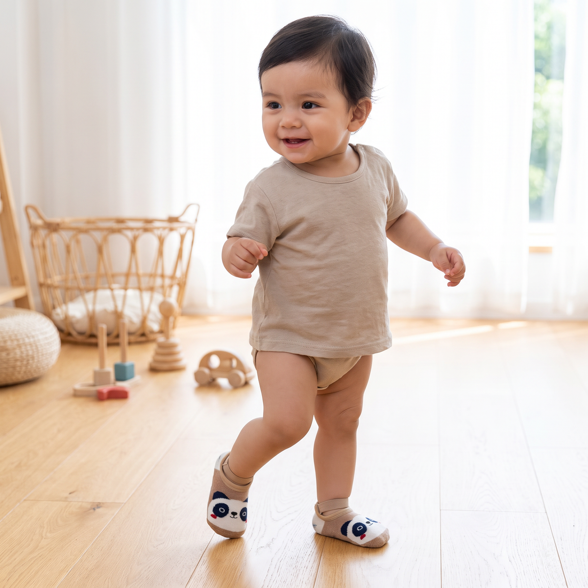 Calcetines Con Suela Antideslizante Y Diseño De Dibujos Animados Para Bebés Y Niños Pequeños