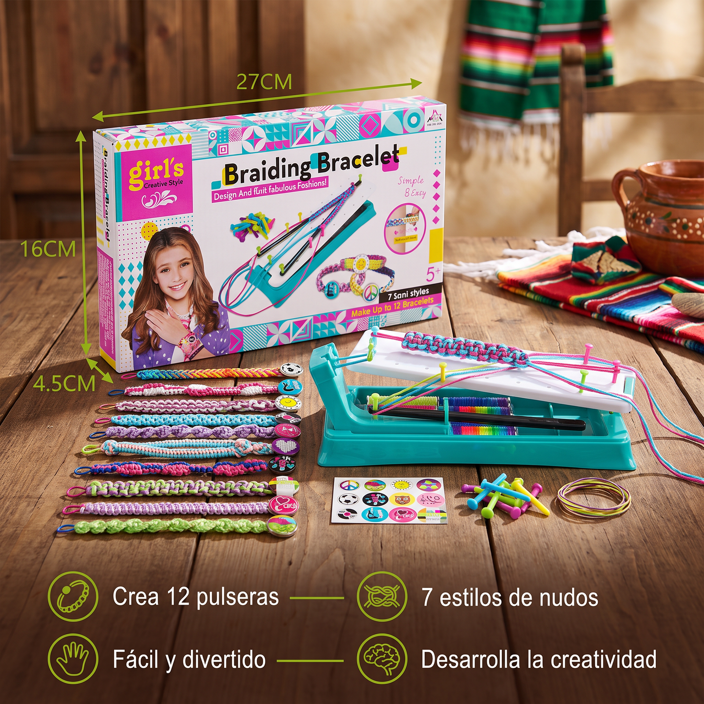Set Creativo Para Tejer Pulseras