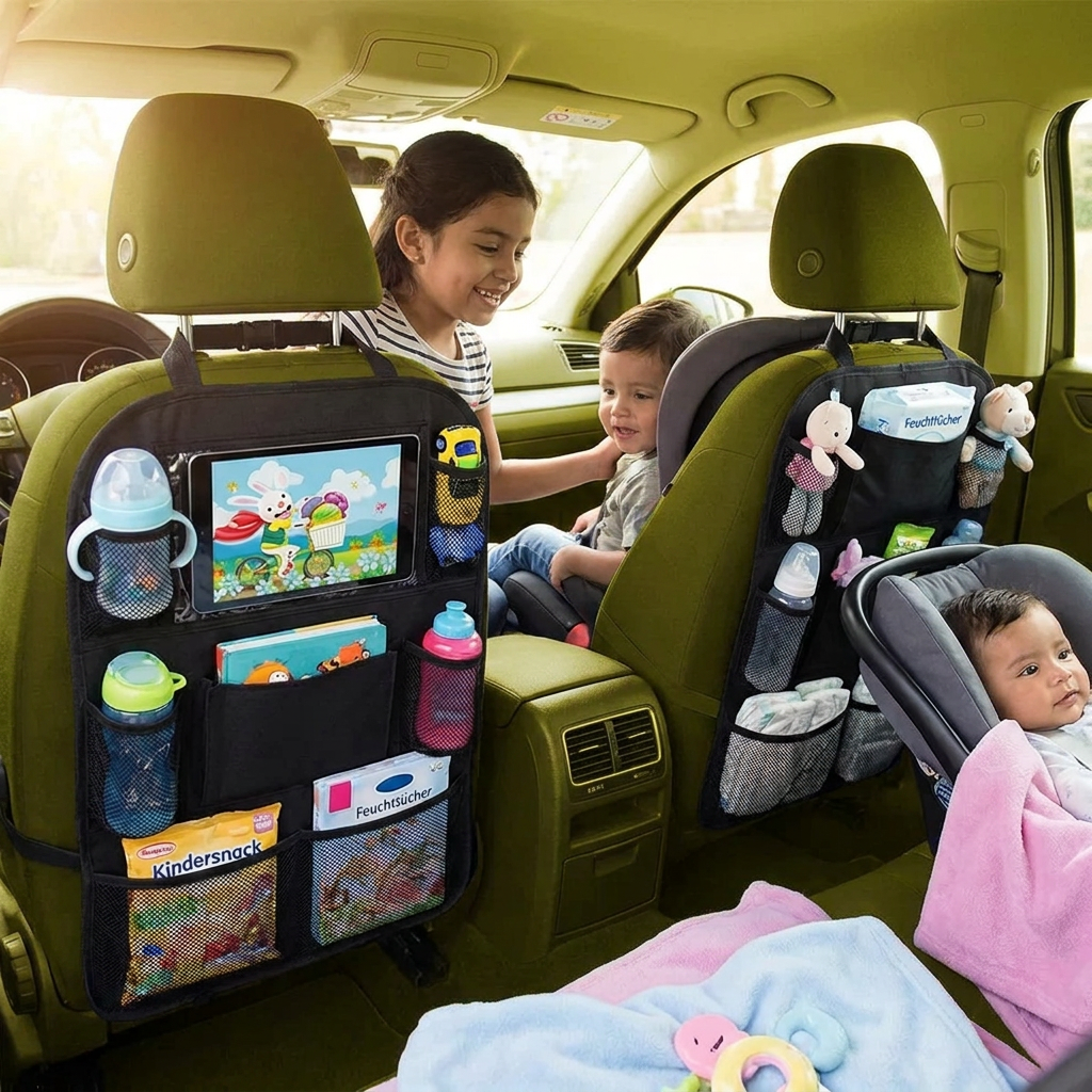 Protector De Asiento De Auto Y Organizador Para Niños