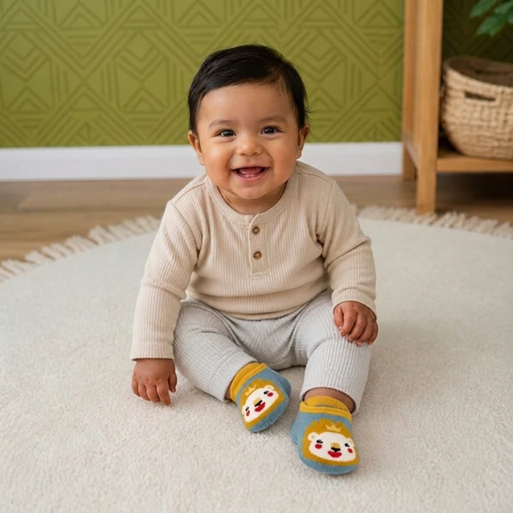 Calcetines Con Suela Antideslizante Y Diseño De Dibujos Animados Para Bebés Y Niños Pequeños