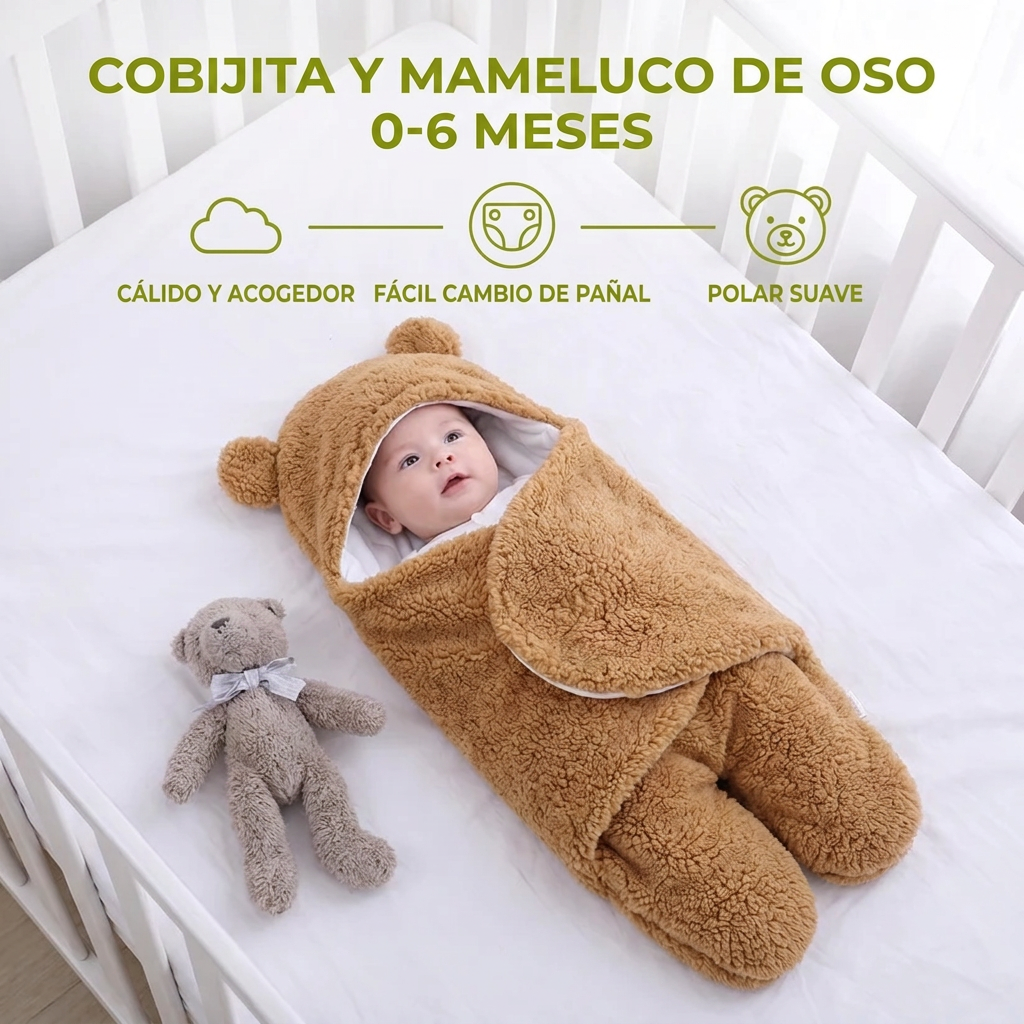 Manta Para Bebé Y Pijama Con Diseño De Osito