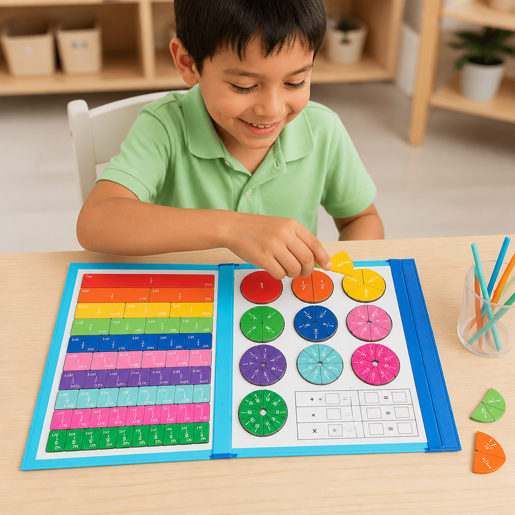 Juguete Montessori Magnético de Fracciones para Niños