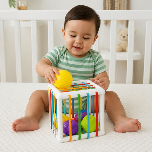 Caja De Formas Montessori – Juego De Clasificación Y Motricidad