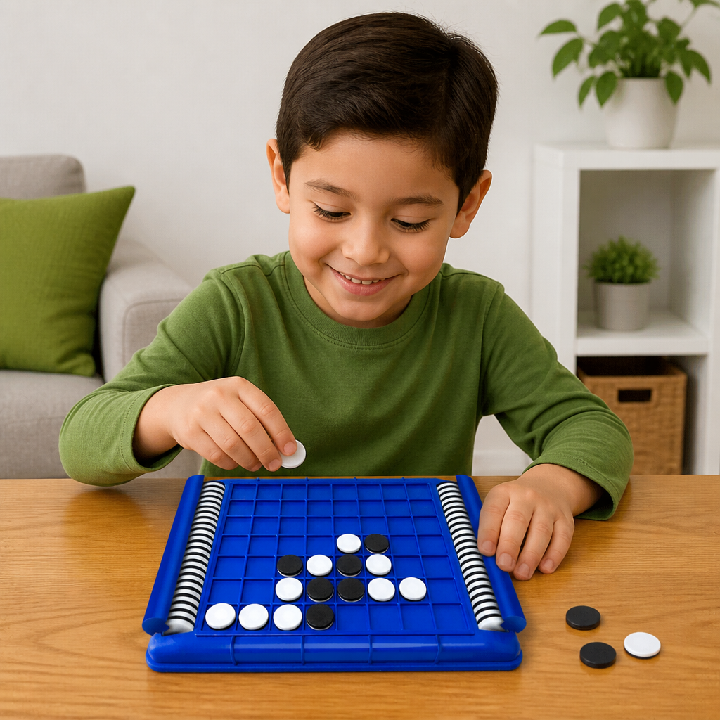Juego Familiar De Estrategia Y Lógica De Piezas Abatibles Para Niños