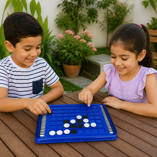 Juego Familiar De Estrategia Y Lógica De Piezas Abatibles Para Niños