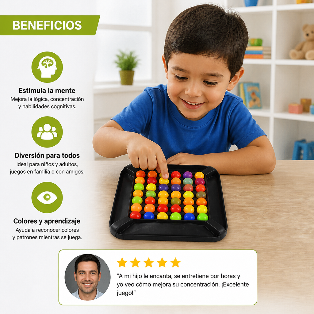 Juego De Lógica Match De Colores – Juego Interactivo De Bolas Para Pensar Para Niños Y Adultos