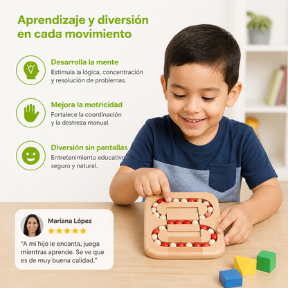Juego Educativo De Frijoles Giratorios Hecho A Mano – Juego De Madera De Lógica Para Niños