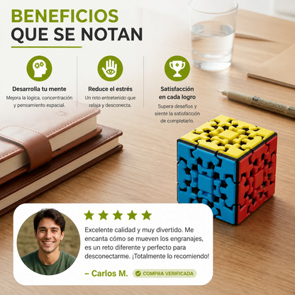 Cubo Mágico De Engranajes 3 × 3 × 3 – Juego De Lógica Mecánico
