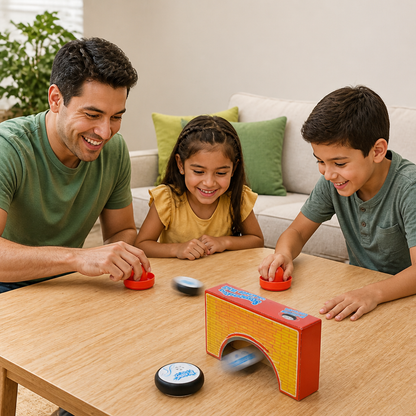 Mini Juego de Hockey de Mesa para Niños – Rápido Juego de Reflejos con Discos