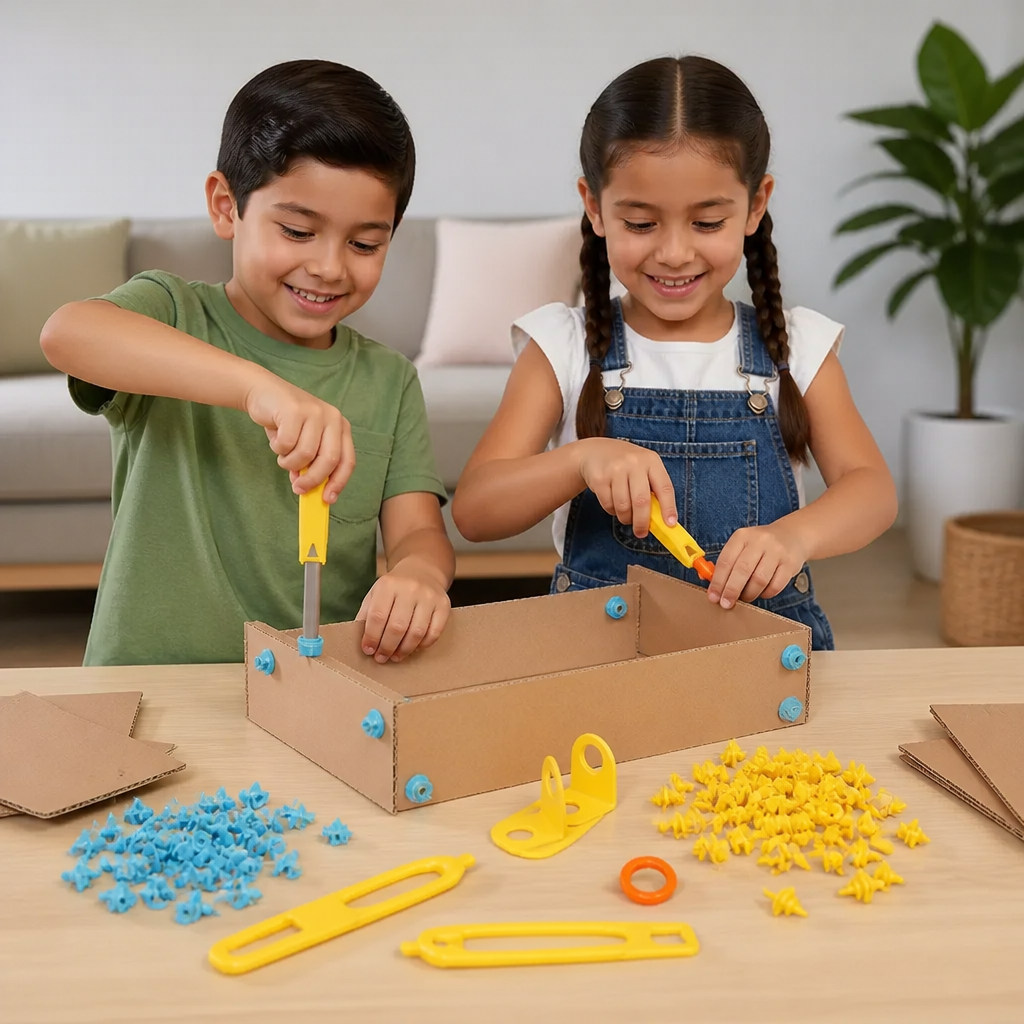 Set de Herramientas de Construcción de Cartón para Niños