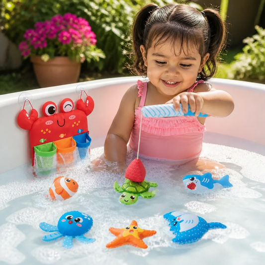 Set Montessori de Juguetes Magnéticos de Pesca para el Baño