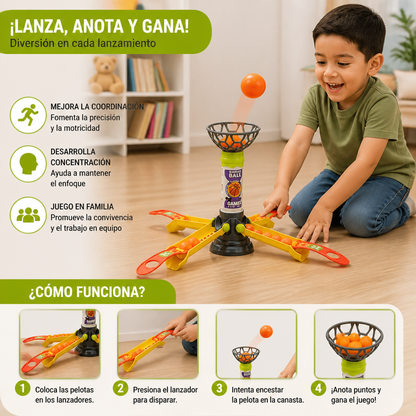 Juego Rápido de Lanzamiento de Básquetbol para Toda la Familia