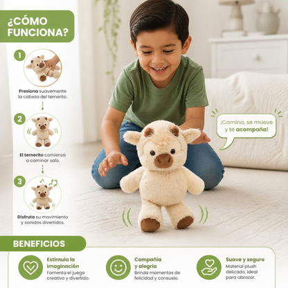 Ternerito Caminante - Peluche Suave de Dibujos Animados y Compañero Relajante para Niños