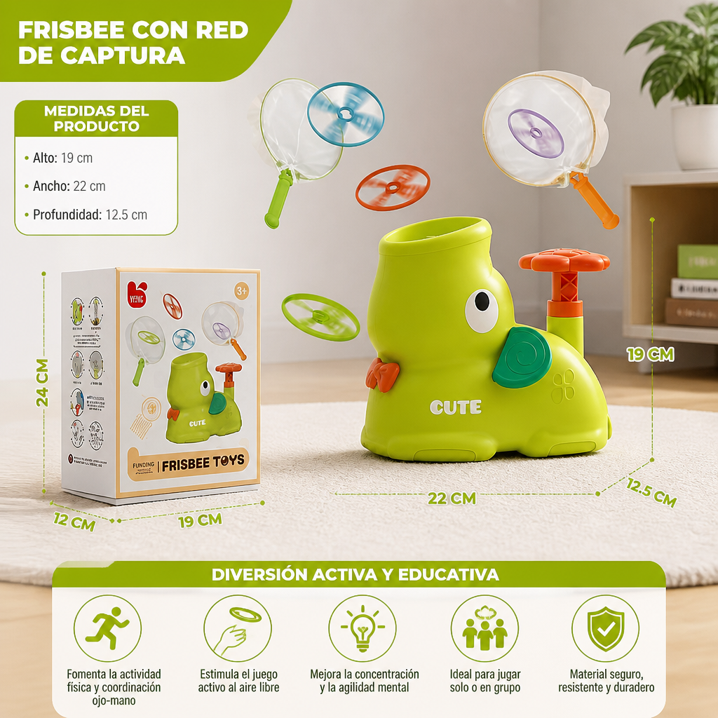 Juguete de Frisbee con Red de Captura