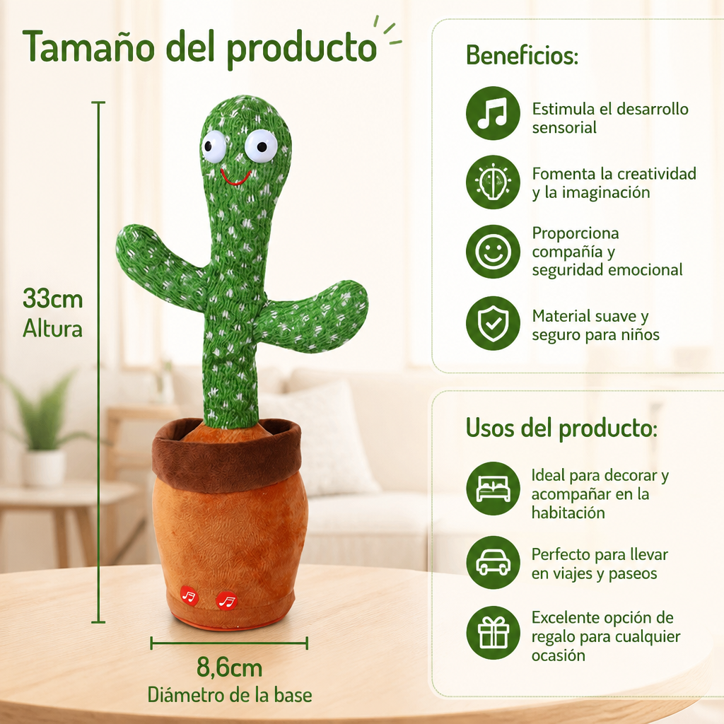 Cactus Parlante - Juguete Interactivo Para Niños