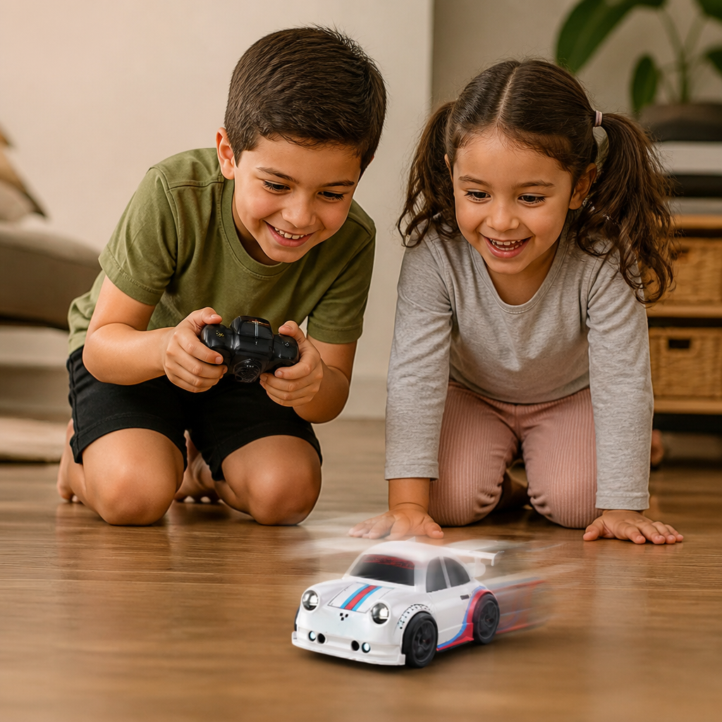 Auto De Carreras RC Con Función De Derrape Para Niños – Control Remoto Con Luces De Sensor Y Sonido