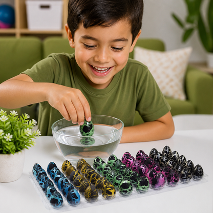 Set De Huevos De Dinosaurio Que Eclosionan – Huevos De Dinosaurio Que Crecen En Agua Con Sorpresa